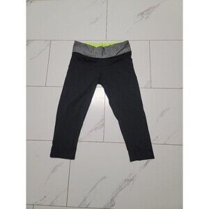 ~ womens black and neon green pink victorias secret athletic leggings